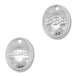 BY31&reg; Ciondolo in acciaio inossidabile numeri angelici 888 / balance argento