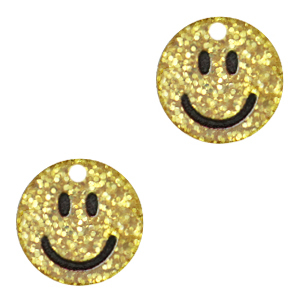 Ciondoli Plexx smiley oro glitterato