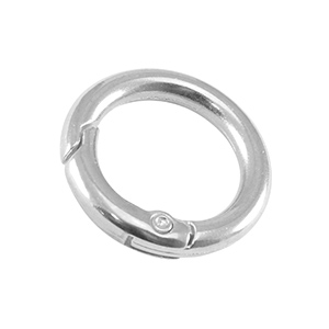 Componenti di metallo DQ portachiavi 20mm argento antico (privo di nichel