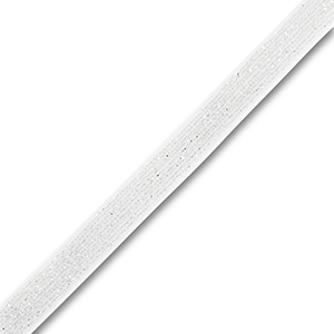 Nastro di velluto bianco-argento glitterato