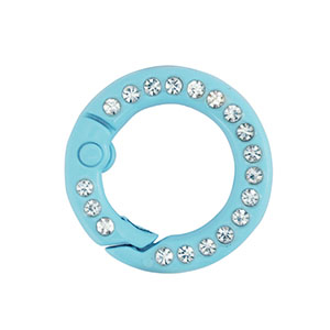 Componenti colorati anello bris&eacute; portachiavi blu chiaro