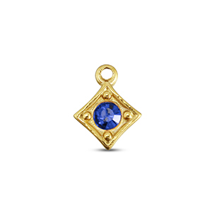 BY31&reg; Ciondoli in acciaio inossidabile rombo oro-blu zaffiro