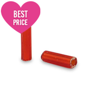 Perline di vetro rocailles bugles speciali rosso