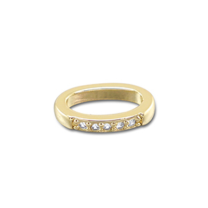 Metallo TQ in ottone ciondolo ovale oro