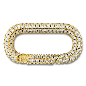 Metallo TQ in ottone chiusure ovale oro