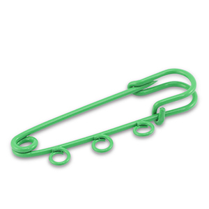 Componenti colorati spilla decorativa con 3 anellini verde