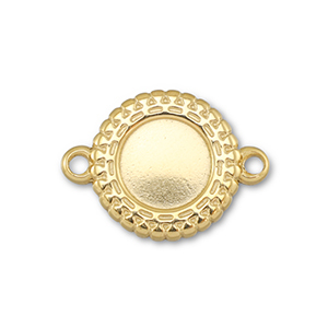 BY31&reg; Distanziatore in acciaio inossidabile con castone per SS34 fondo piatto oro
