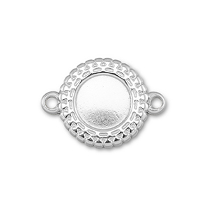 BY31&reg; Distanziatore in acciaio inossidabile con castone per SS30 fondo piatto argento