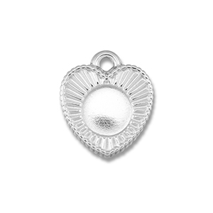 BY31&reg; Ciondoli in acciaio inossidabile con castone per SS30 fondo piatto argento