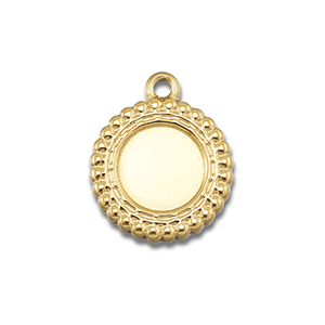 BY31&reg; Ciondoli in acciaio inossidabile con castone per SS20 fondo piatto oro