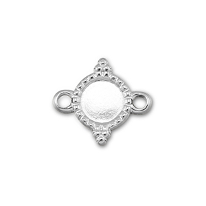 BY31&reg; Distanziatore in acciaio inossidabile con castone per SS16 fondo piatto argento