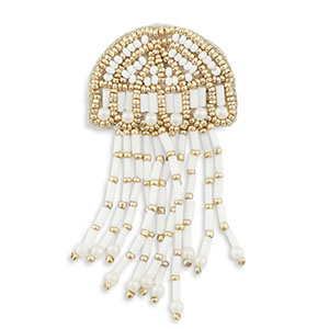Broches medusa bianco-oro