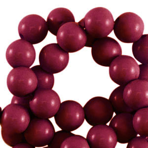 Perline in acrilico 8 mm lucido rosso ciliegia