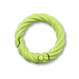 Componenti colorati anello bris&eacute; portachiavi verde
