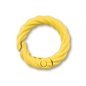 Componenti colorati anello bris&eacute; portachiavi giallo