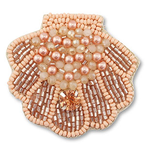 Broches conchiglia pesca chiaro