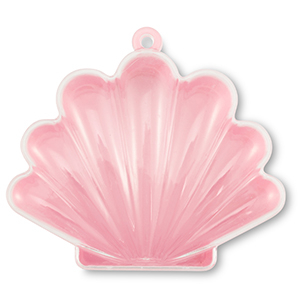 Espositore per bigiotteria contenitore conchiglia transparente-rosa