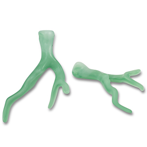 Ciondoli in acrilico corallo verde-bianco marmo