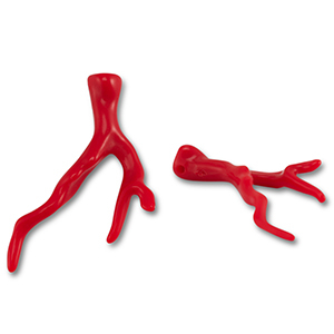 Ciondoli in acrilico corallo rosso