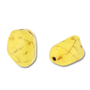 Perline di ceramica irregolare giallo