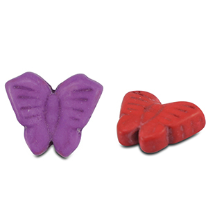 Perline di ceramica farfalla multicolore