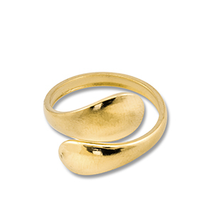 Anelli in acciaio inossidabile goccia oro