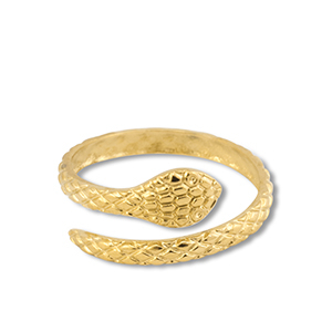 Anelli in acciaio inossidabile serpente oro