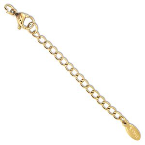 Componenti in acciaio inossidabile allungatrice set ovale con chiusura moschettone oro