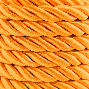 Cordoncino alla moda spirale 10mm arancione