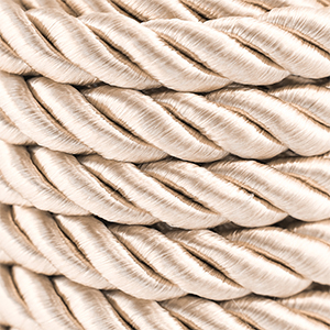 Cordoncino alla moda spirale 10mm marrone beige