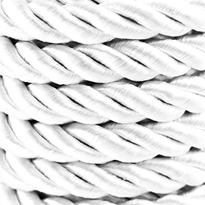 Cordoncino alla moda spirale 10mm bianco