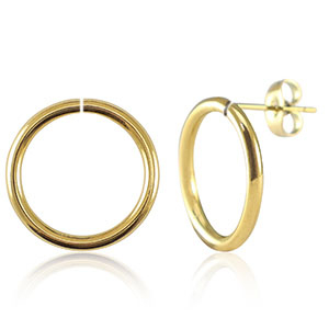 Orecchini in acciaio inossidabile 18mm oro