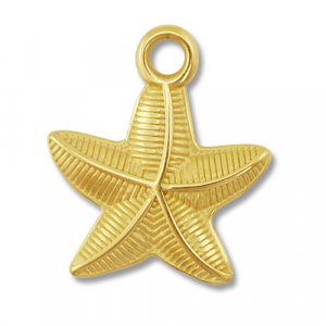 Ciondoli in acciaio inossidabile stella marina oro