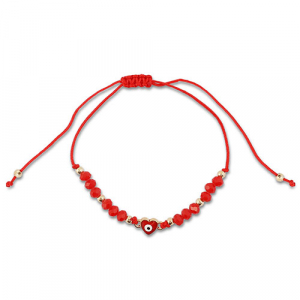 Braccialetti alla moda perline miste rosso-oro