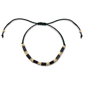 Braccialetti alla moda perline miste nero-oro