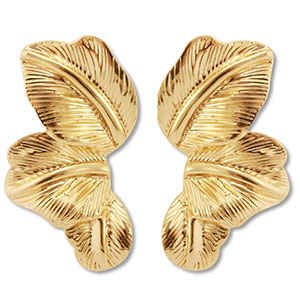 Orecchini alla moda foglia oro
