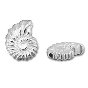 Perline di metallo DQ conchiglia argento antico (privo di nichel)