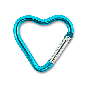 Componenti colorati anello bris&eacute; portachiavi cuore blu lucido