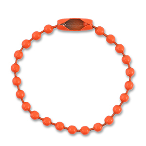 Componenti colorati anello catena a palline con chiusura arancio scuro