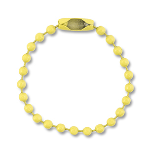 Componenti colorati anello catena a palline con chiusura giallo chiaro