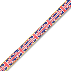 BY31&reg; Nastro con la bandiera del Regno Unito rosso-blu-bianco-oro