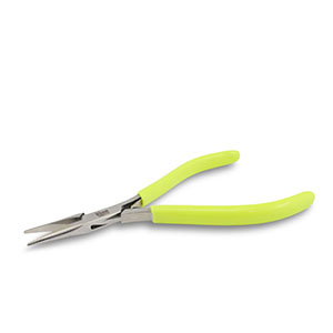 Beadsmith pinza a becchi fini con molla giallo neon-argento