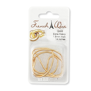 Beadsmith French wire extra heavy 1.8mm oro