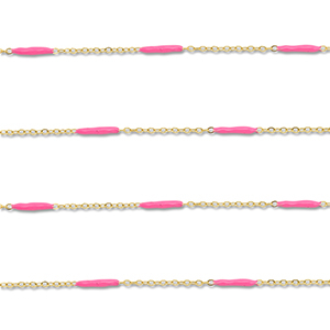 Componenti in acciaio inossidabile catena con barretta oro-rosa