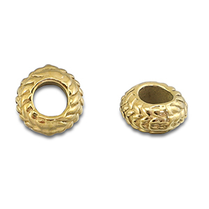 Perline in acciaio inossidabile anello 8mm oro