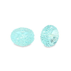 Perline in resina rondella 12mm blu chiaro