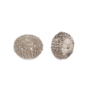 Perline in resina rondella 8mm grigio