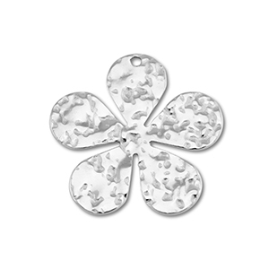 Ciondoli in acciaio inossidabile fiore argento