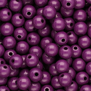 Perline in acrilico 8 mm lucido viola melanzana