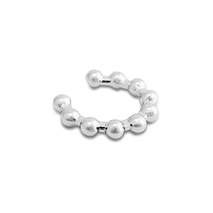 Orecchini in acciaio inossidabile ear cuff argento